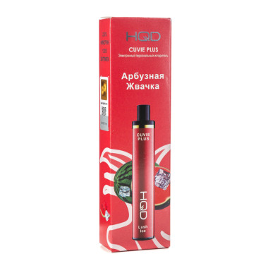 Электронная сигарета HQD Cuvie Plus 1200 (Жвачка арбуз мята)