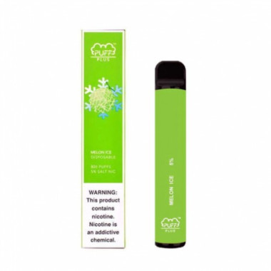 Электронная сигарета PUFF PLUS 800 Melon Ice (Ледяная дыня)